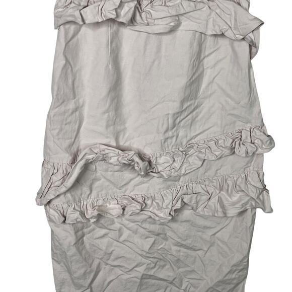 Brock Collection x H&M Pink Ruffle Dress Linen Blend Asymmetrical Ruffles Small - Picture 5 of 6